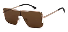 Load image into Gallery viewer, Gold Rectangle/ Square Full Rim Unisex Sunglasses by Lenskart STUDIO-216057