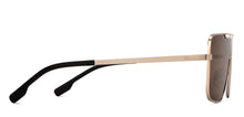 Load image into Gallery viewer, Gold Rectangle/ Square Full Rim Unisex Sunglasses by Lenskart STUDIO-216057