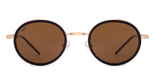 Load image into Gallery viewer, Gold Round Full Rim Unisex Sunglasses by Vincent Chase-226233
