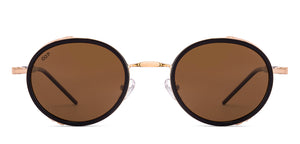 Gold Round Full Rim Unisex Sunglasses by Vincent Chase-226233