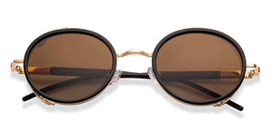 Gold Round Full Rim Unisex Sunglasses by Vincent Chase-226233