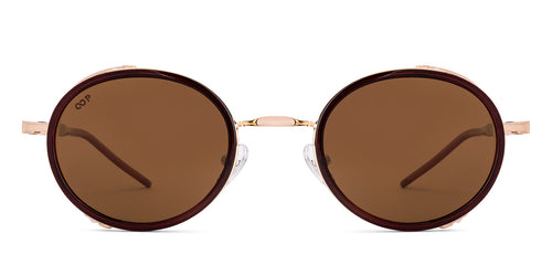 Gold Round Full Rim Unisex Sunglasses by Vincent Chase-226234