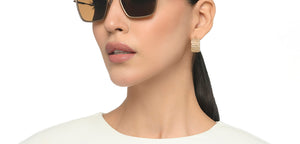 Gold Square Full Rim Unisex Sunglasses by John Jacobs-215331