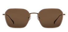 Load image into Gallery viewer, Gold Square Full Rim Unisex Sunglasses by John Jacobs-215331