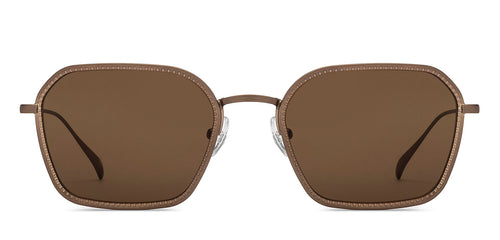 Gold Square Full Rim Unisex Sunglasses by John Jacobs-215331