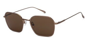 Gold Square Full Rim Unisex Sunglasses by John Jacobs-215331