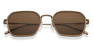 Gold Square Full Rim Unisex Sunglasses by John Jacobs-215331