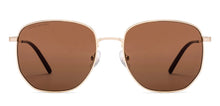 Load image into Gallery viewer, Gold Square Full Rim Men Sunglasses by John Jacobs-222775