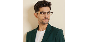 Brown Square Full Rim Unisex Eyeglasses by John Jacobs-233417