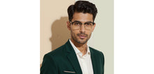 Load image into Gallery viewer, Brown Square Full Rim Unisex Eyeglasses by John Jacobs-233417