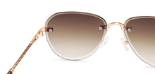 Load image into Gallery viewer, Gold Aviator Rimless Unisex Sunglasses by Vincent Chase-229194