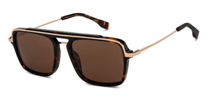 Tortoise Square Full Rim Unisex Sunglasses by John Jacobs-217132