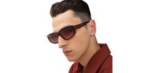Load image into Gallery viewer, Brown Rectangle Full Rim Unisex Sunglasses by John Jacobs-212829