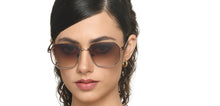 Load image into Gallery viewer, Brown Rectangle/ Square Rimless Unisex Sunglasses by Vincent Chase-216040