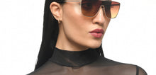 Load image into Gallery viewer, Gold Rectangle/ Square Full Rim Unisex Sunglasses by Lenskart STUDIO-216050