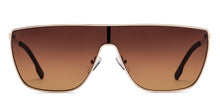 Load image into Gallery viewer, Gold Rectangle/ Square Full Rim Unisex Sunglasses by Lenskart STUDIO-216050