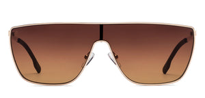 Gold Rectangle/ Square Full Rim Unisex Sunglasses by Lenskart STUDIO-216050