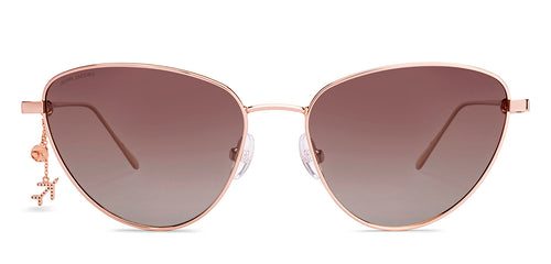 Rose Gold Cat Eye Full Rim Women Sunglasses by John Jacobs-233681