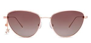 Rose Gold Cat Eye Full Rim Women Sunglasses by John Jacobs-233681