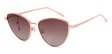 Load image into Gallery viewer, Rose Gold Cat Eye Full Rim Women Sunglasses by John Jacobs-233681