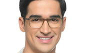 Load image into Gallery viewer, Brown Rectangle Full Rim Unisex Eyeglasses by Lenskart Air-215874