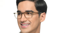 Load image into Gallery viewer, Brown Rectangle Full Rim Unisex Eyeglasses by Lenskart Air-215874