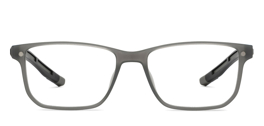 Grey Rectangle Full Rim Unisex Eyeglasses by Lenskart Air-209772