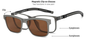 Grey Rectangle Full Rim Unisex Eyeglasses by Lenskart Air-209772