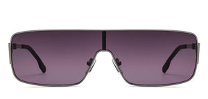 Gunmetal Rectangle/ Square Full Rim Unisex Sunglasses by Lenskart STUDIO-216064