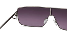 Load image into Gallery viewer, Gunmetal Rectangle/ Square Full Rim Unisex Sunglasses by Lenskart STUDIO-216064
