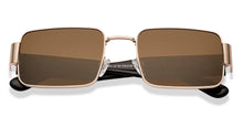Load image into Gallery viewer, Gold Rectangle Full Rim Unisex Sunglasses by Lenskart-222741