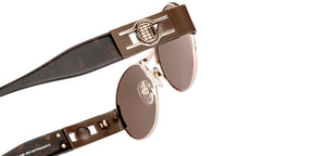 Gold Round Full Rim Unisex Sunglasses by Lenskart-222729
