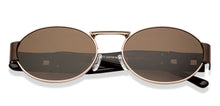 Load image into Gallery viewer, Gold Round Full Rim Unisex Sunglasses by Lenskart-222729