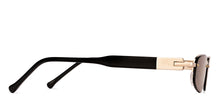 Load image into Gallery viewer, Gold Geometric Rimless Unisex Sunglasses by Lenskart-222751