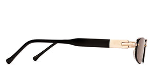 Gold Geometric Rimless Unisex Sunglasses by Lenskart-222751