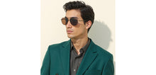 Load image into Gallery viewer, Gold Aviator Full Rim Unisex Sunglasses by John Jacobs-225735