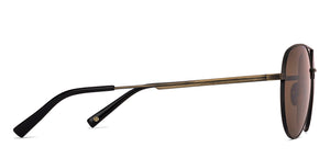 Gold Aviator Full Rim Unisex Sunglasses by John Jacobs-225735