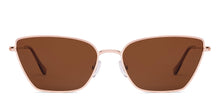 Load image into Gallery viewer, Gold Cat Eye Full Rim Unisex Sunglasses by Lenskart-232012