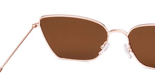 Load image into Gallery viewer, Gold Cat Eye Full Rim Unisex Sunglasses by Lenskart-232012