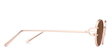 Load image into Gallery viewer, Gold Oval Full Rim Unisex Sunglasses by Lenskart-232013