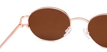 Load image into Gallery viewer, Gold Oval Full Rim Unisex Sunglasses by Lenskart-232013