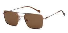 Load image into Gallery viewer, Gold Rectangle/ Square Full Rim Unisex Sunglasses by Vincent Chase Polarized-207746