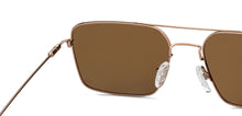 Load image into Gallery viewer, Gold Rectangle/ Square Full Rim Unisex Sunglasses by Vincent Chase Polarized-207746