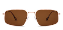 Load image into Gallery viewer, Gold Square Full Rim Unisex Sunglasses by Lenskart-232005