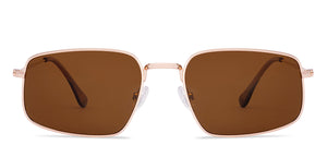 Gold Square Full Rim Unisex Sunglasses by Lenskart-232005