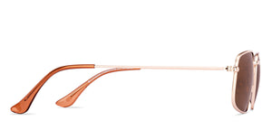 Gold Square Full Rim Unisex Sunglasses by Lenskart-232005