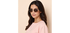 Gold Square Full Rim Unisex Sunglasses by Lenskart-232017