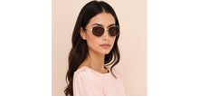 Load image into Gallery viewer, Gold Square Full Rim Unisex Sunglasses by Lenskart-232017