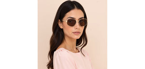 Gold Square Full Rim Unisex Sunglasses by Lenskart-232017
