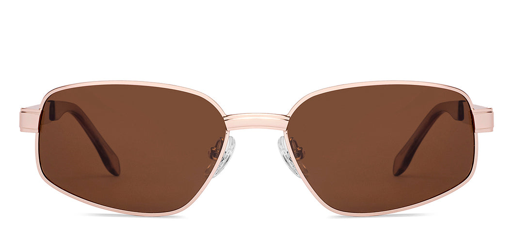 Gold Square Full Rim Unisex Sunglasses by Lenskart-232017
